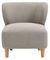 Josie Grey Fabric Armless Accent Chair