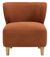 Josie Orange Fabric Armless Accent Chair