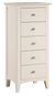 Luciana Ivory Painted 5 Drawer Tall Chest