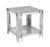 Belini Grey Sintered Stone and Chrome End Table