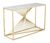 Calabria White Sintered Stone and Gold Console Table