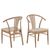 2 x York Oak Curved Back Dining Chair