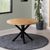 Heaven Oak 4 Seater Round Dining Table with Star Legs - 120cm