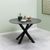 Heaven Black Ceramic 4 Seater Round Dining Table with Star Legs - 119cm