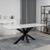 Heaven White Ceramic and Black 8 Seater Dining Table with Star Legs - 200cm