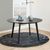 Roxby Black 6 Seater Round Dining Table - 140cm