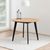 Roxby Oak and Black 2 Seater Round Dining Table - 105cm