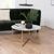 Alisma White Marble Effect and Gold Round Coffee Table