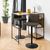 2 x Kimmy Anthracite Fabric Gas Lift Barstool