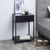 Seaford Black Melamine and Metal 1 Drawer Bedside Table