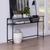Seaford Black Melamine and Metal Console Table