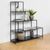 Seaford Black Melamine and Metal Large Open Shelving Unit