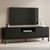 Seaford Black Melamine and Metal Storage TV Unit
