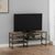Seaford Oak and Black Metal 120cm TV Unit