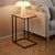Seaford Oak and Black Metal Side Table
