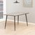 Wilma White Oak and Black 4 Seater Dining Table - 120cm