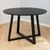 Malika Black 4 Seater Round Dining Table - 120cm