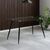 Wilma Glass Top and Black 4 Seater Dining Table - 140cm