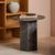 Naxos Brown Marron Marble Round Side Table