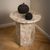 Naxos Latte Brown Marble Round Side Table
