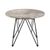Prunus Brown Marble Round Side Table with Black Hairpin Legs