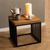 Strington Oak and Black Square Side Table