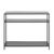 Seaford Black Melamine and Metal Console Table with Shelves