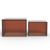 Dice Brown Glass Square Coffee Table - Set of 2
