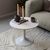 Malta White Ceramic Round Coffee Table
