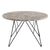 Prunus Brown Marble Round Coffee Table with Black Hairpin Legs