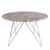 Prunus Brown Marble Round Coffee Table with Chrome Hairpin Legs