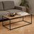 Seaford Oak and Black Metal Coffee Table