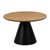 Soli Oak and Black Metal Round Small Coffee Table