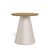 Soli Oak and Grey Metal Round Side Table