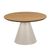 Soli Oak and Grey Metal Round Small Coffee Table