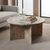 Vega Latte Brown Marble Round Coffee Table