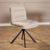 2 x Dean Beige Fabric Swivel Dining Chair
