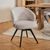 2 x Darlene Beige Fabric Swivel Dining Chair