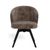 2 x Darlene Dusty Brown Boucle Fabric Swivel Dining Chair