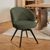 2 x Darlene Green Fabric Swivel Dining Chair
