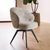 2 x Darlene Grey Boucle Fabric Swivel Dining Chair