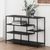 Seaford Black Melamine and Metal Open Shelving Unit