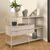 Seaford Grey Melamine and Metal 2 Drawer Shelving Unit