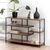 Seaford Oak and Black Metal Open Shelving Unit