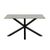 Heaven Grey Ceramic 4 Seater Dining Table with Star Legs - 135cm
