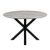 Heaven Grey Ceramic 4 Seater Round Dining Table with Star Legs - 119cm
