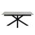 Heaven Grey Ceramic 6-8 Seater Extending Dining Table with Star Legs - 168cm-210cm