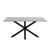 Heaven Grey Ceramic 6 Seater Dining Table with Star Legs - 160cm