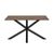 Heaven Rusty Brown Ceramic 4 Seater Dining Table with Star Legs - 135cm
