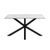 Heaven White Ceramic 4 Seater Dining Table with Star Legs - 135cm